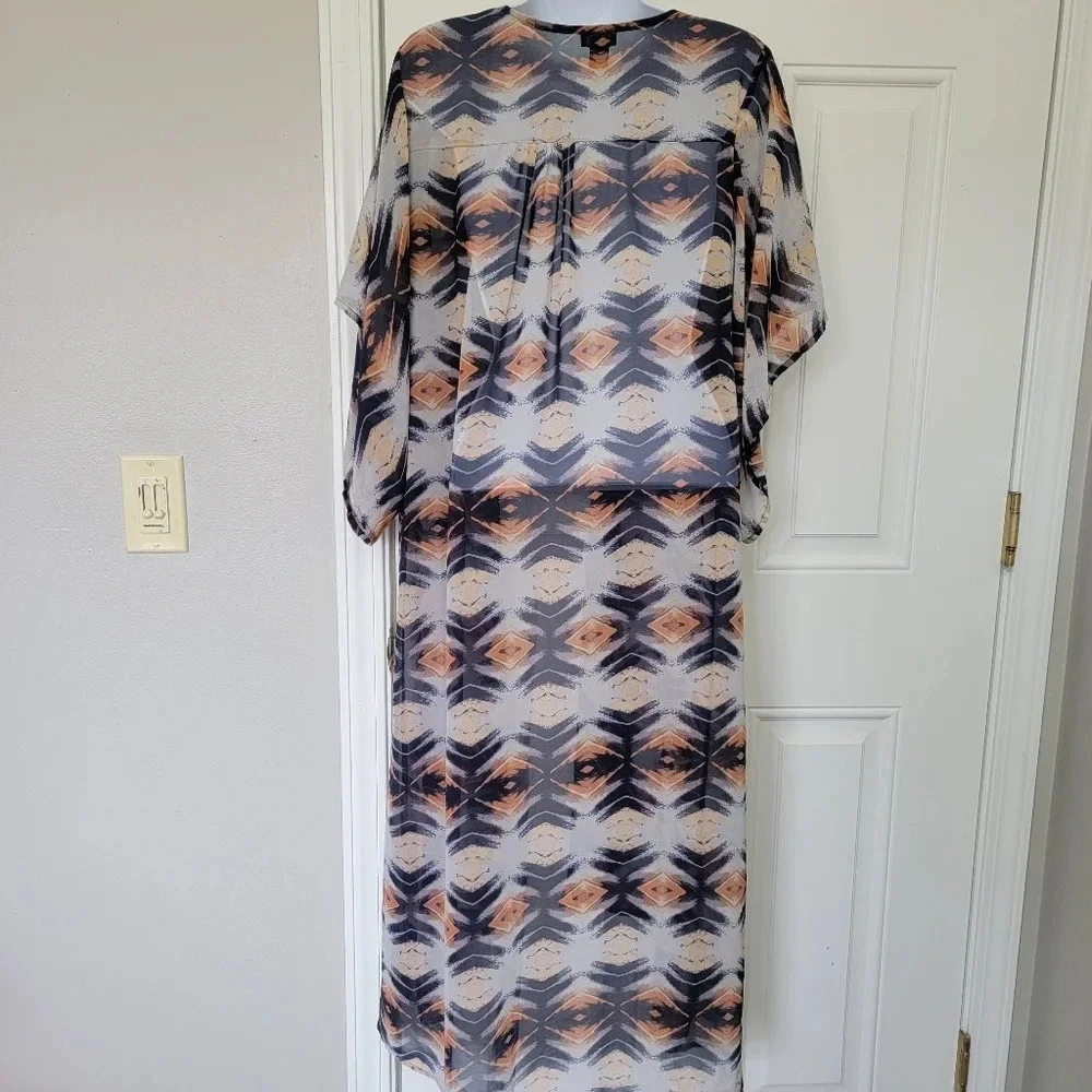Roffe Accessories Lightweight Kimono Robe Swim Cover Up Multicolor Print 1 Size